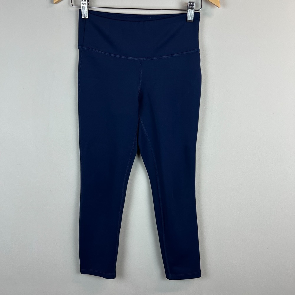 New Balance Leggings Womens Small B Dry Navy Blue Cropped Activewear Athleisure